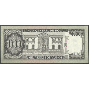 Bolivia, 1.000 Pesos Bolivianos D 25 Jun 1982 Serie L P167a