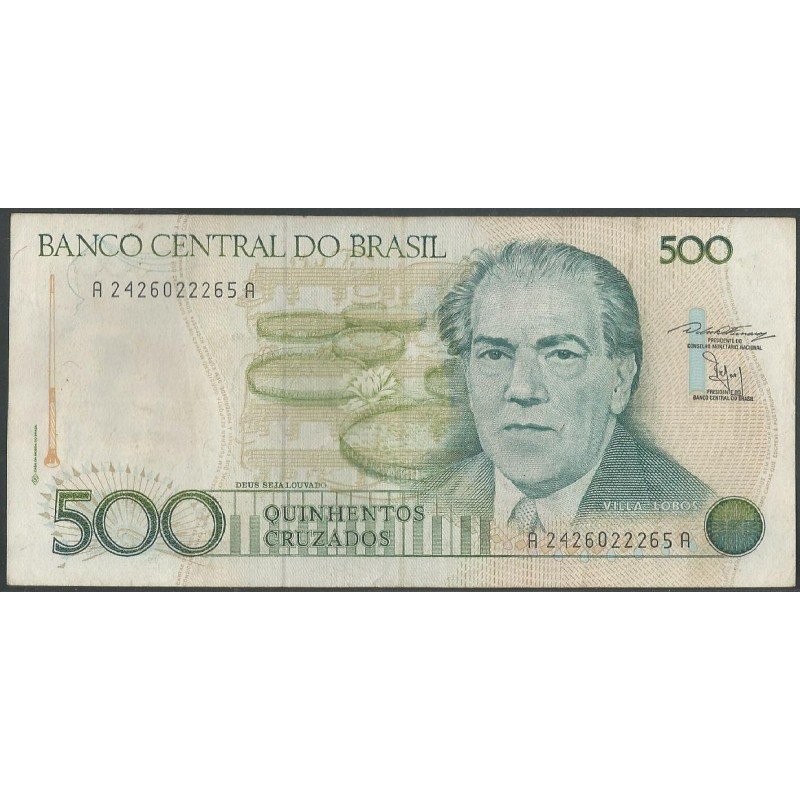 Brasil, 500 Cruzados ND1987 P212b