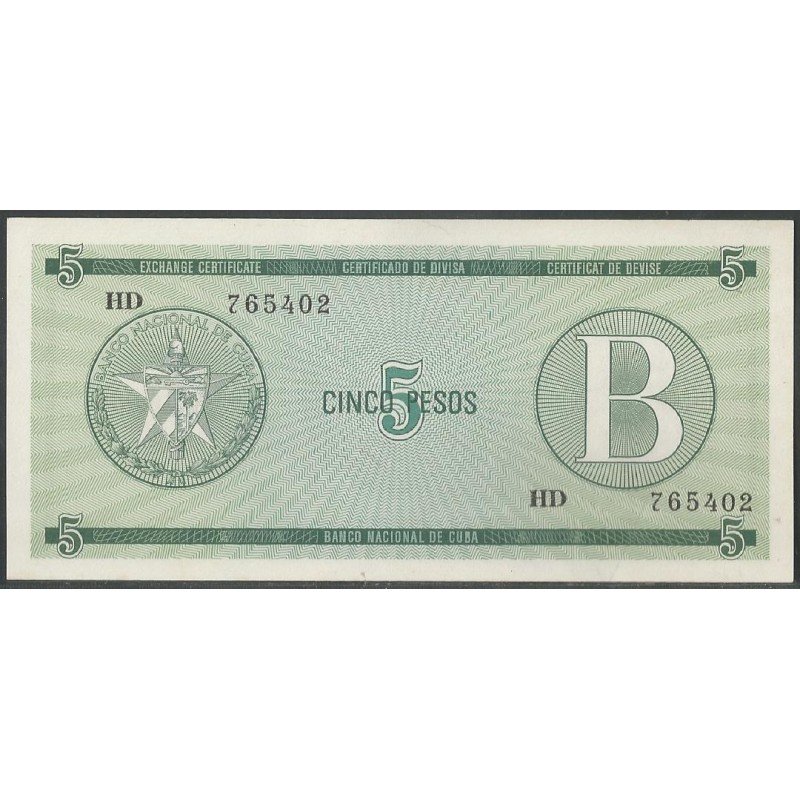 Cuba, 5 Pesos ND PFX7