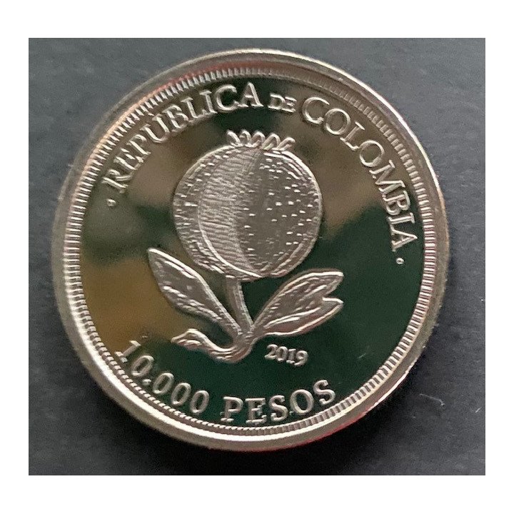 Colombia 10.000 PESOS 2019 200 Años de Independencia reverso