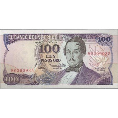 Billete de 100 Pesos 1 Ene 1980 BGW310