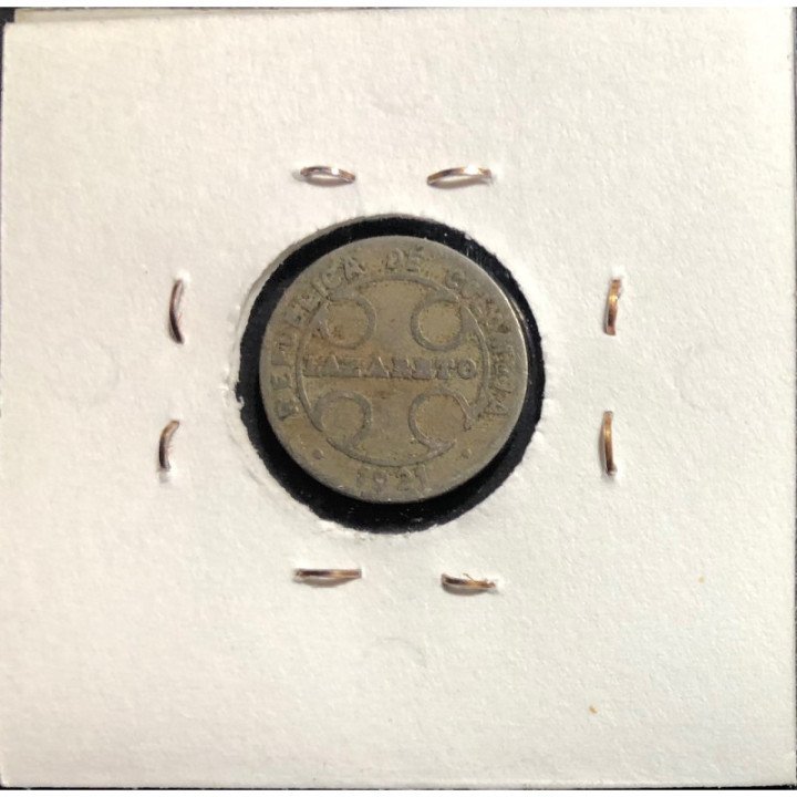 Colombia 1 Centavo 1921 Lazareto JER348.01 reverso