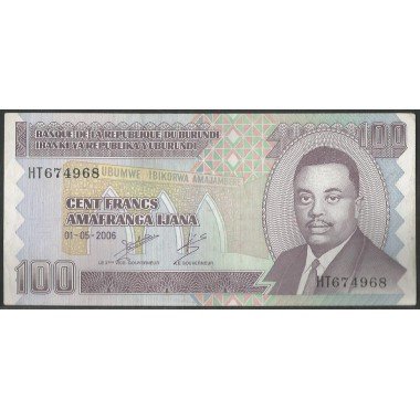 Burundi, 100 Francs 1 May 2006 P37e