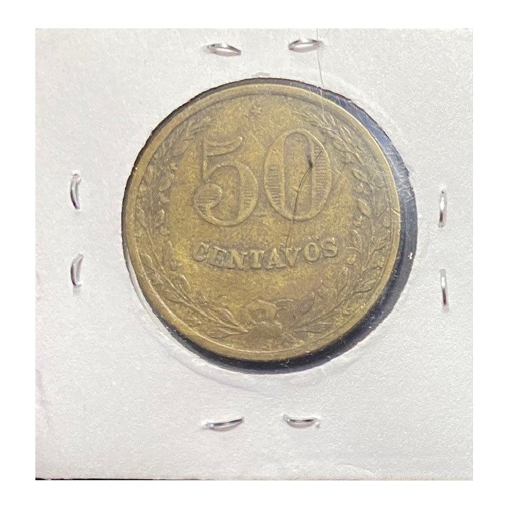 Colombia 50 Centavos 1928 Lazareto JER418.01 reverso