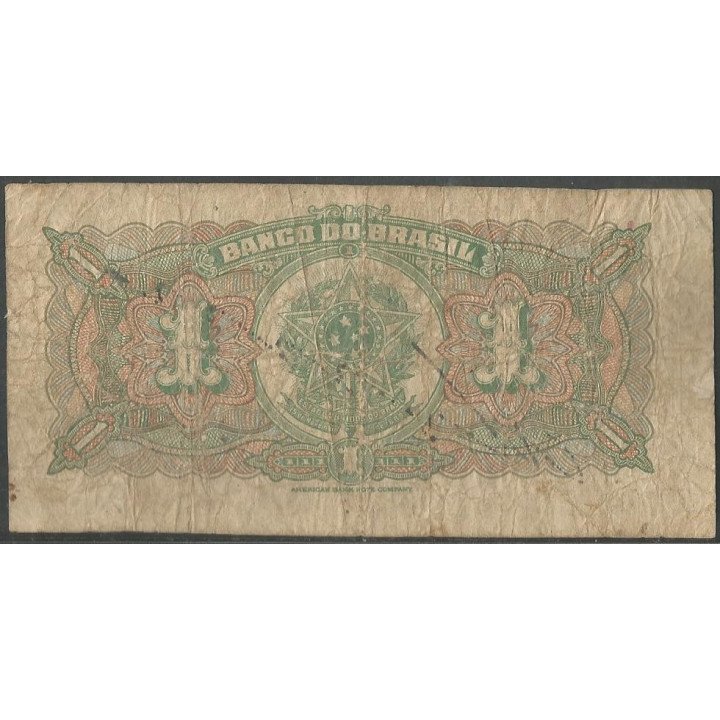 Brasil 1 Mil Reis ND1944 P131A reverso