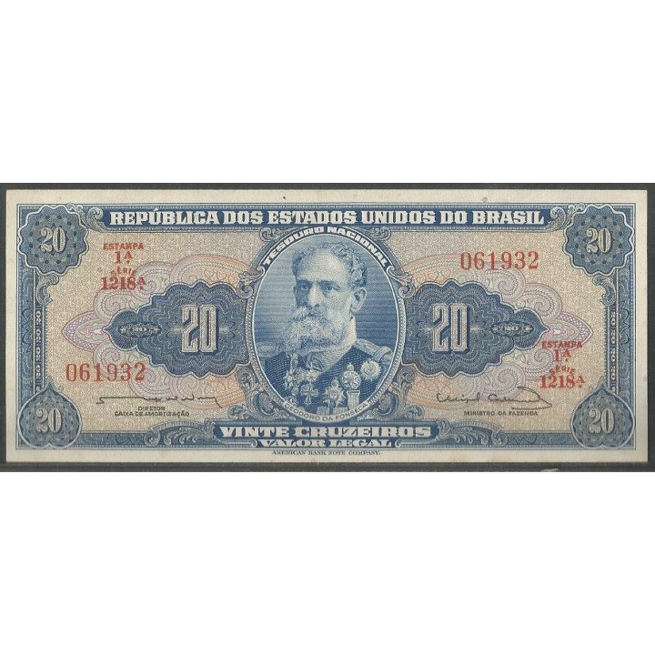 Brasil 20 Cruzeiros ND1955-61 Firma 3 P160a