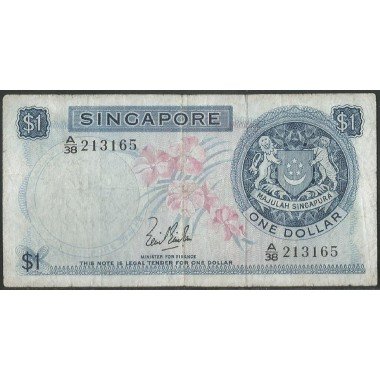 Singapur, 1 Dollar ND1967 P1a
