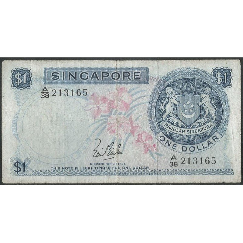 Singapur, 1 Dollar ND1967 P1a