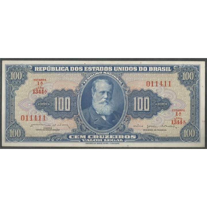 Brasil 100 Cruzeiros ND1964 Firma 13 P170b