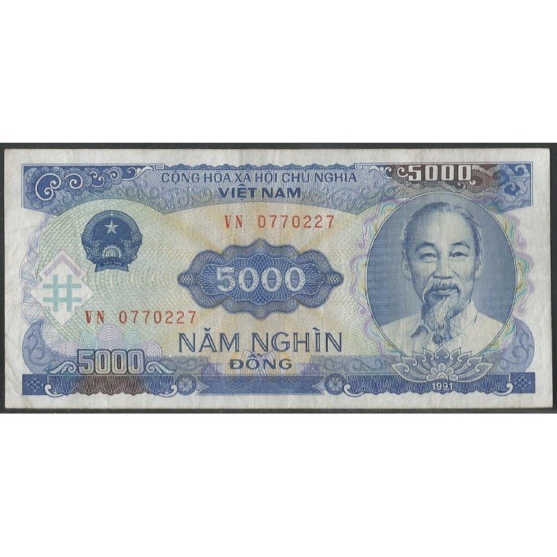 Vietnam, 5.000 Dong 1991 P108a