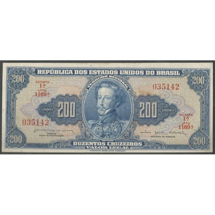 Brasil 200 Cruzeiros ND1964 Firma 13 P171b