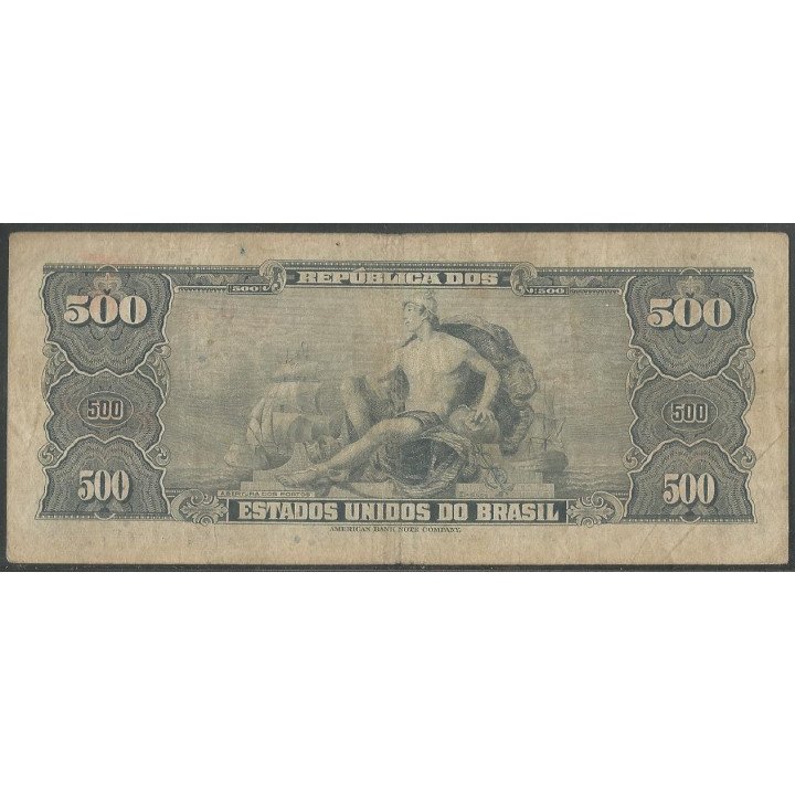 Brasil 500 Cruzeiros ND1962 Firma 11 P172b reverso
