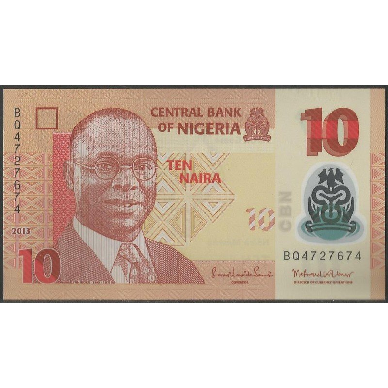 Nigeria, 10 Naira 2013 P39d
