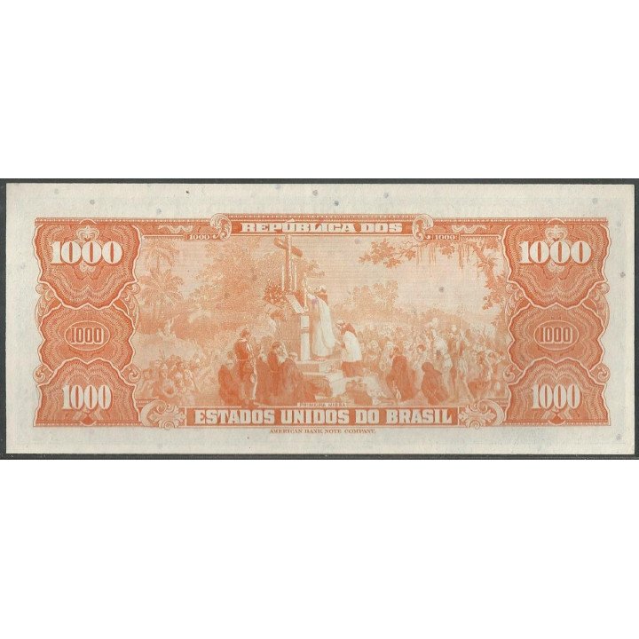Brasil 1 Cruzeiro Novo ND1966-7 Firma 15 P187b reverso