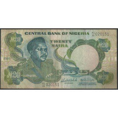Nigeria,  20 Naira 2005 Firma 14 P26j