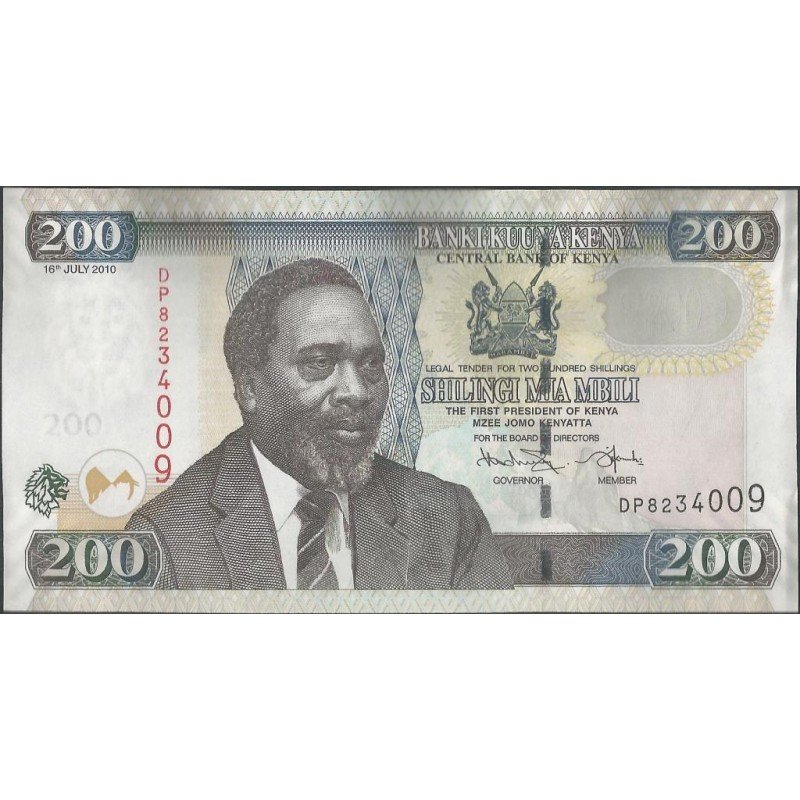 Kenya, 200 Shillings 16 Jul 2010 P49e