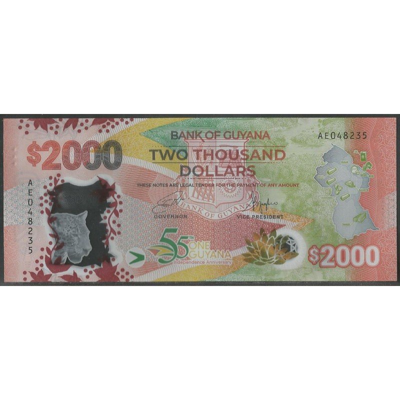 Guyana, 2.000 Dollars ND2021 P42