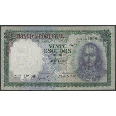 Portugal, 20 Escudos 26 Jul 1960 P163a