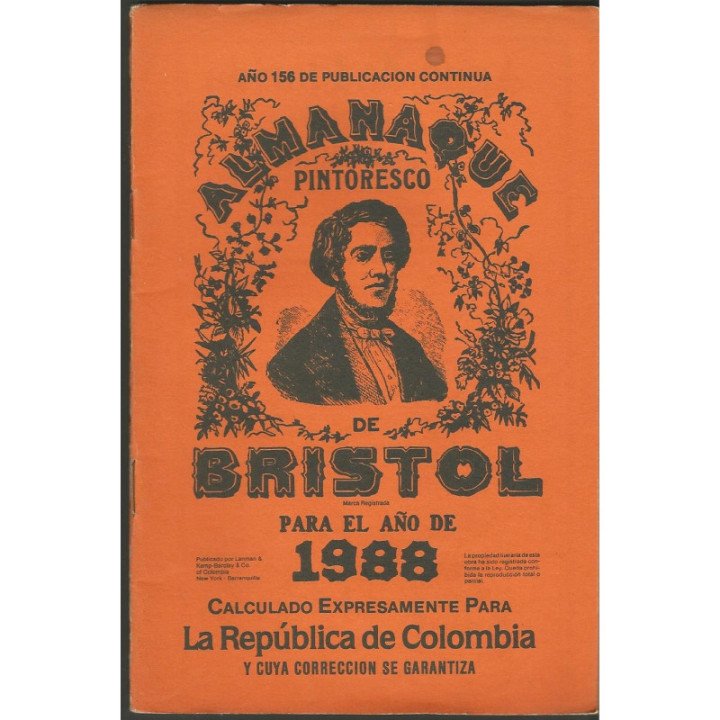 Almanaque Bristol - 1951 - 2026 reverso