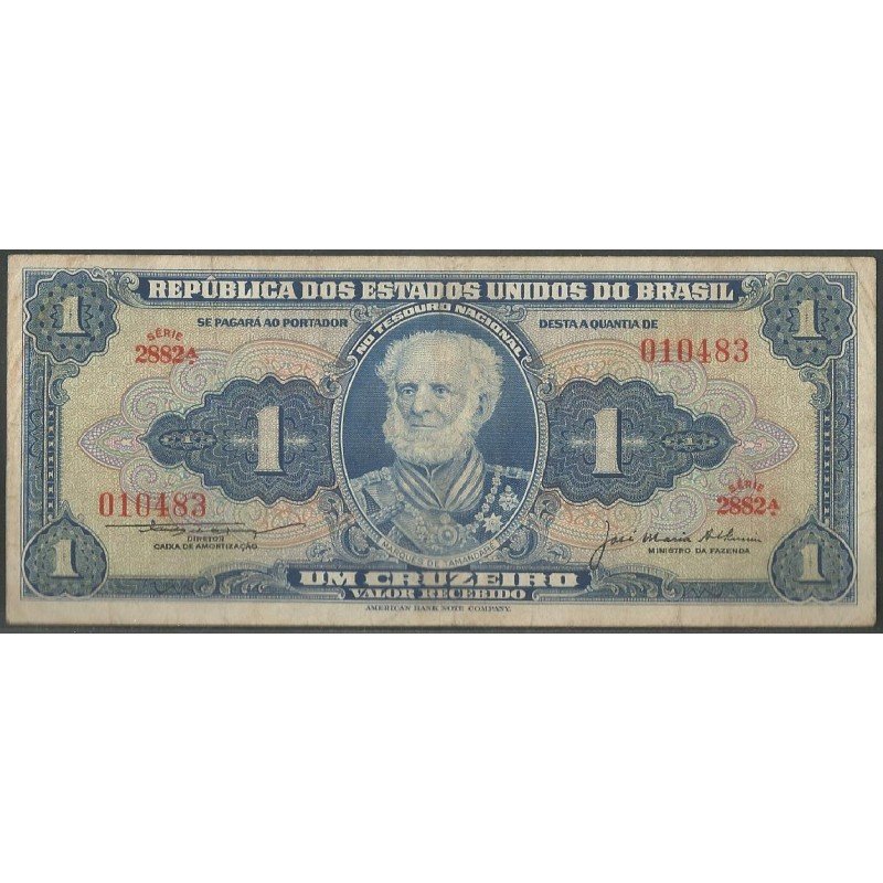 Brasil, 1 Cruzeiro ND1954-8 P150c