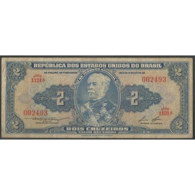 Brasil, 2 Cruzeiros ND1954-8 Firma 6 P151b