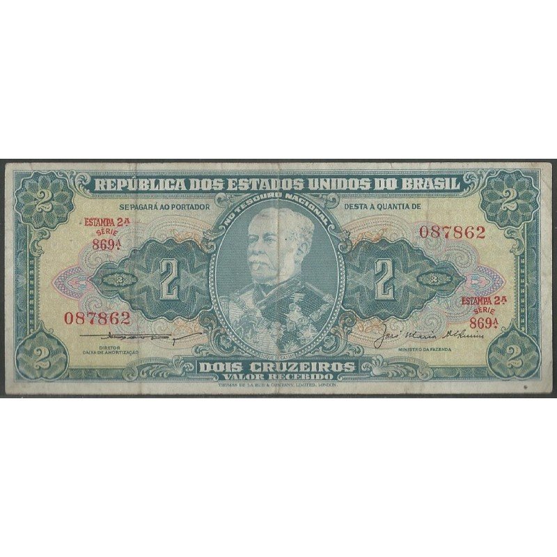 Brasil, 2 Cruzeiros ND1956-8 Firma 5 P157Ab