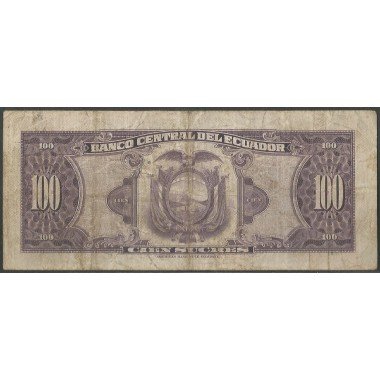 Ecuador, 100 Sucres 24 May 1968 TY P105a