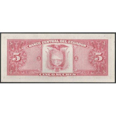 Ecuador, 5 Sucres 29 Abr 1977 HO P108a