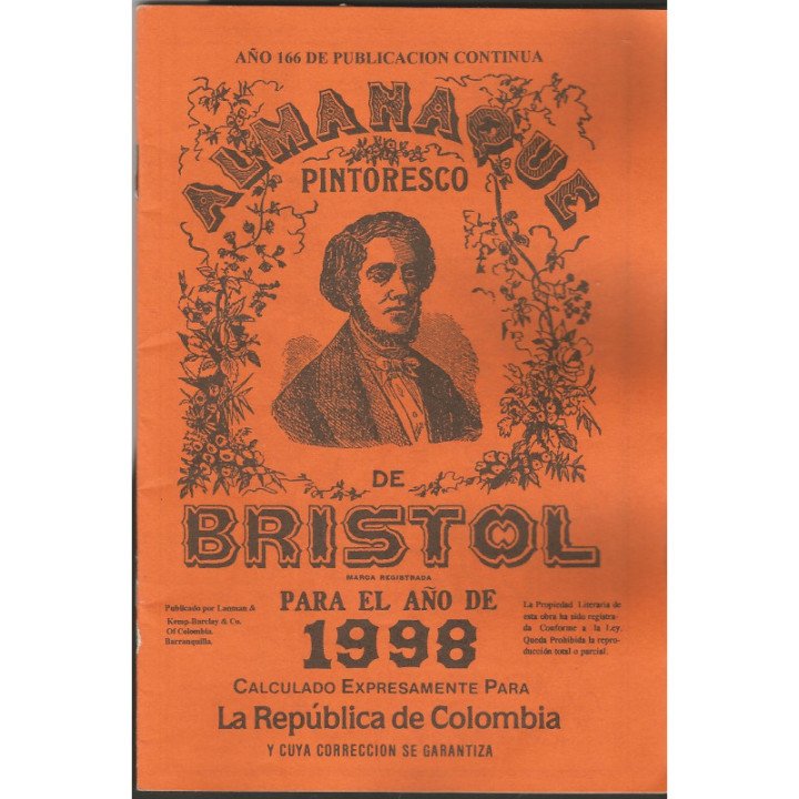 Almanaque Bristol - 1951 - 2026 reverso