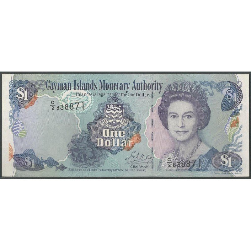 Islas Cayman, 1 Dollar 2001 C/2 P26a