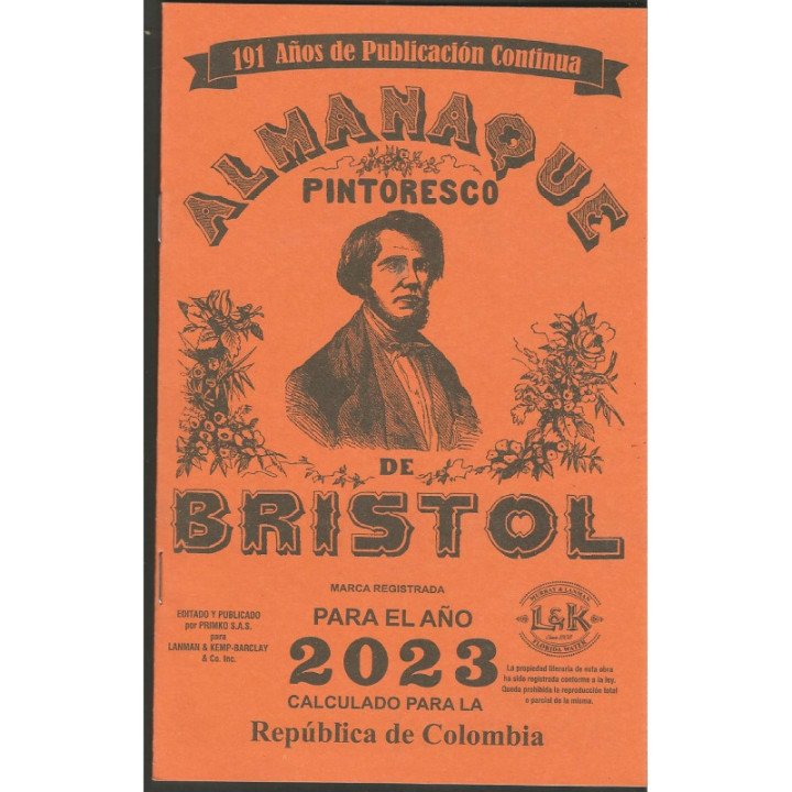Almanaque Bristol - 1951 - 2026 reverso