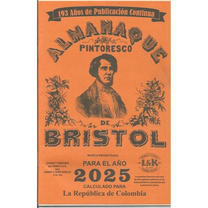 Almanaque Bristol - 1951 - 2026 reverso
