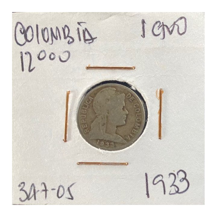 Colombia 1 Centavo 1920-1948 JER347 reverso