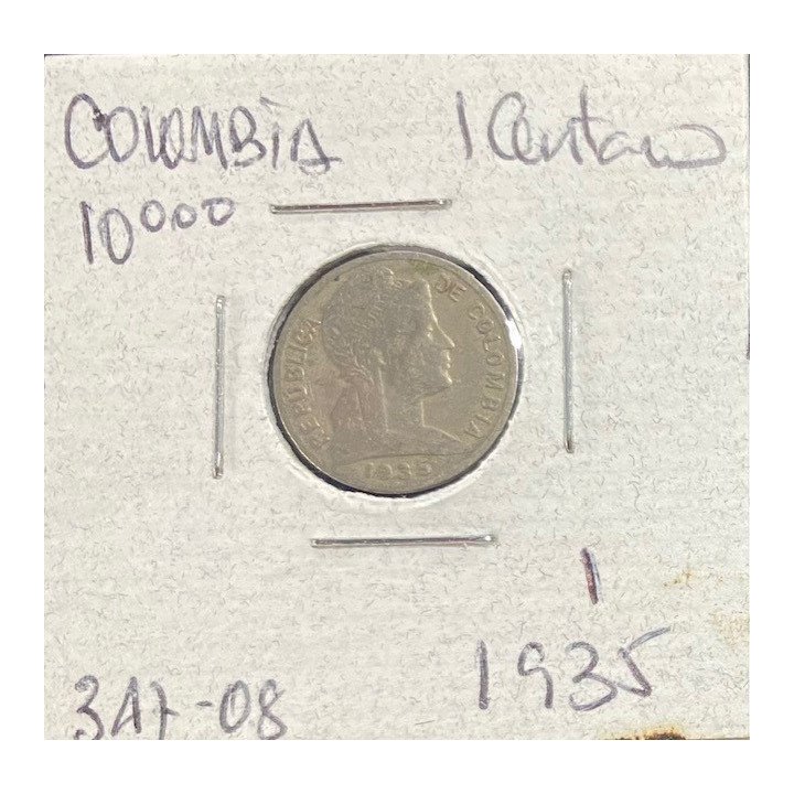 Colombia 1 Centavo 1920-1948 JER347 reverso