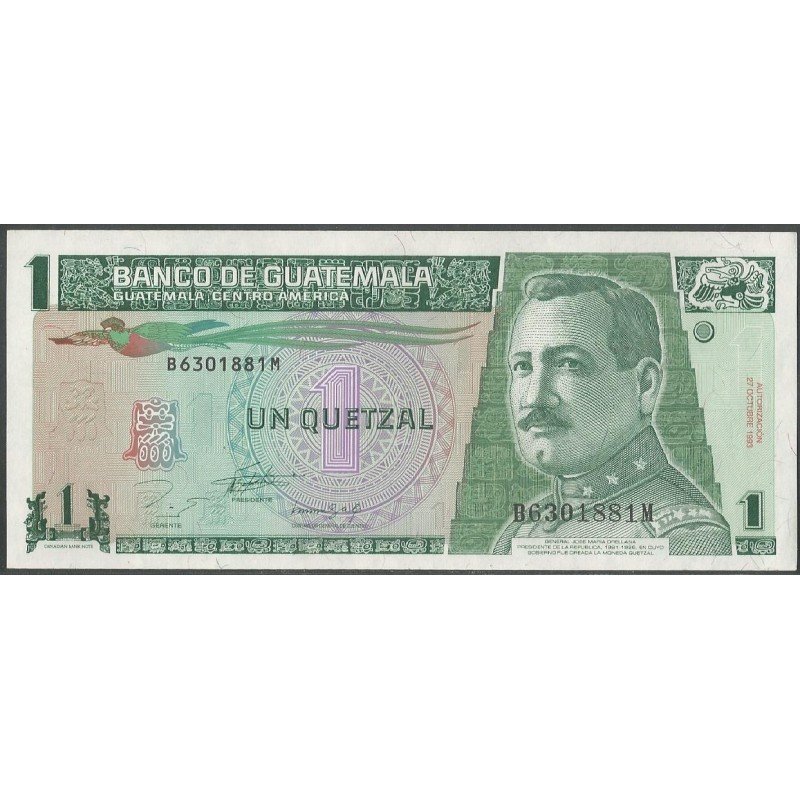 Guatemala, 1 Quetzal 27 Oct 1993 P87a