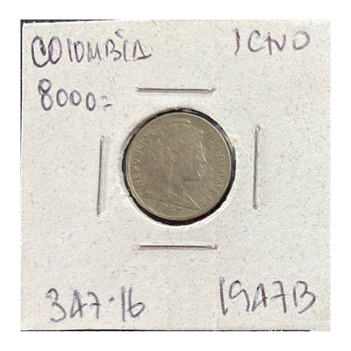 Colombia 1 Centavo 1920-1948 JER347 reverso