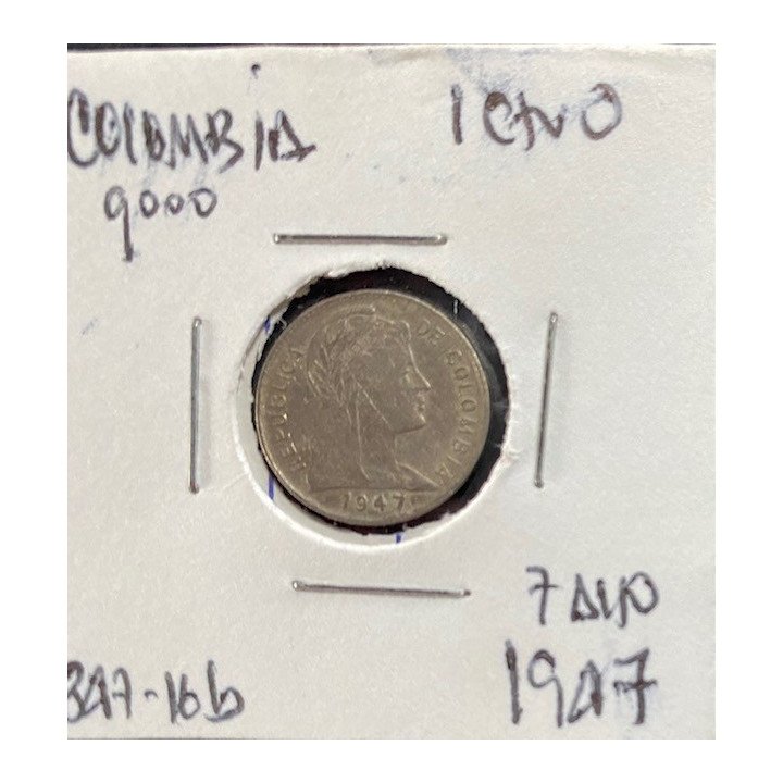 Colombia 1 Centavo 1920-1948 JER347 reverso