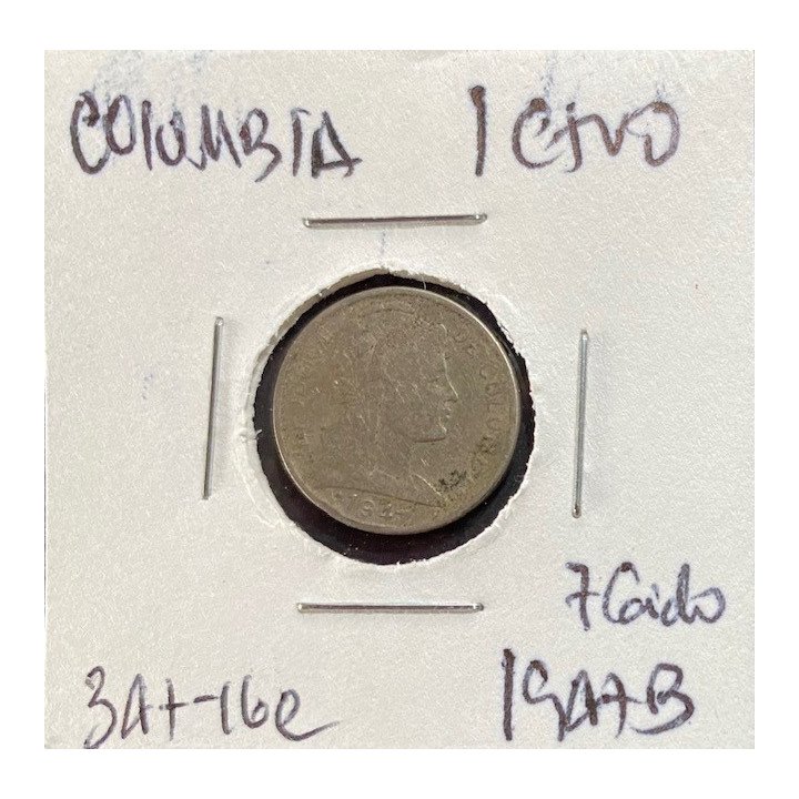 Colombia 1 Centavo 1920-1948 JER347 reverso