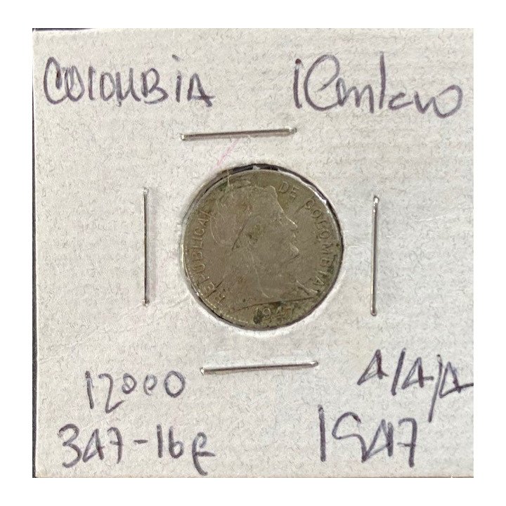 Colombia 1 Centavo 1920-1948 JER347 reverso