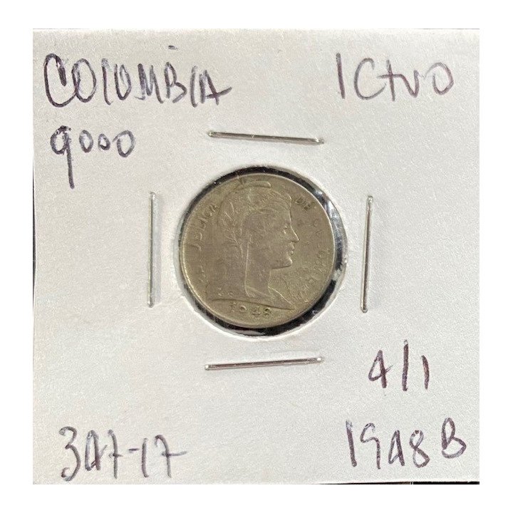 Colombia 1 Centavo 1920-1948 JER347 reverso