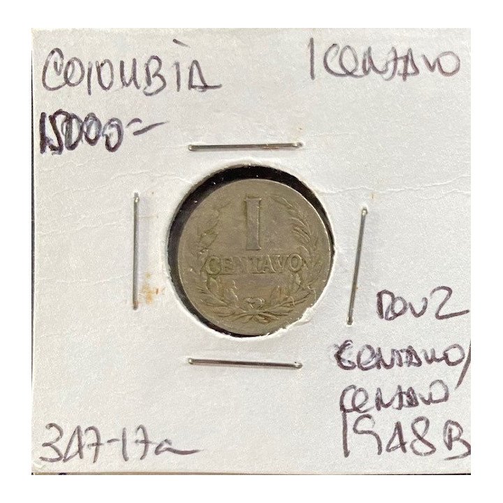 Colombia 1 Centavo 1920-1948 JER347 reverso