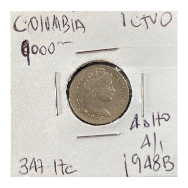 Colombia 1 Centavo 1920-1948 JER347 reverso