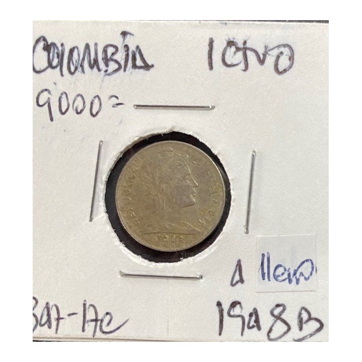 Colombia 1 Centavo 1920-1948 JER347 reverso