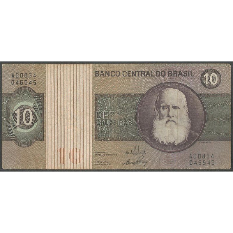 Brasil, 10 Cruzeiros ND1970 P193a