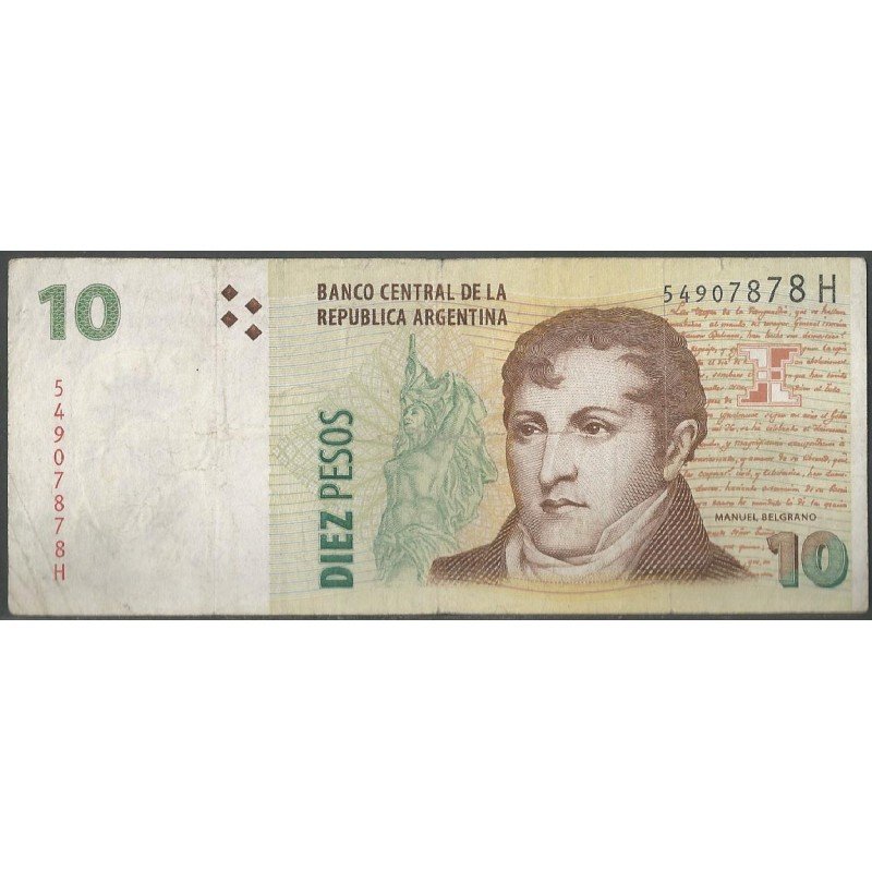 Argentina, 10 Pesos ND2003 Serie H P354a
