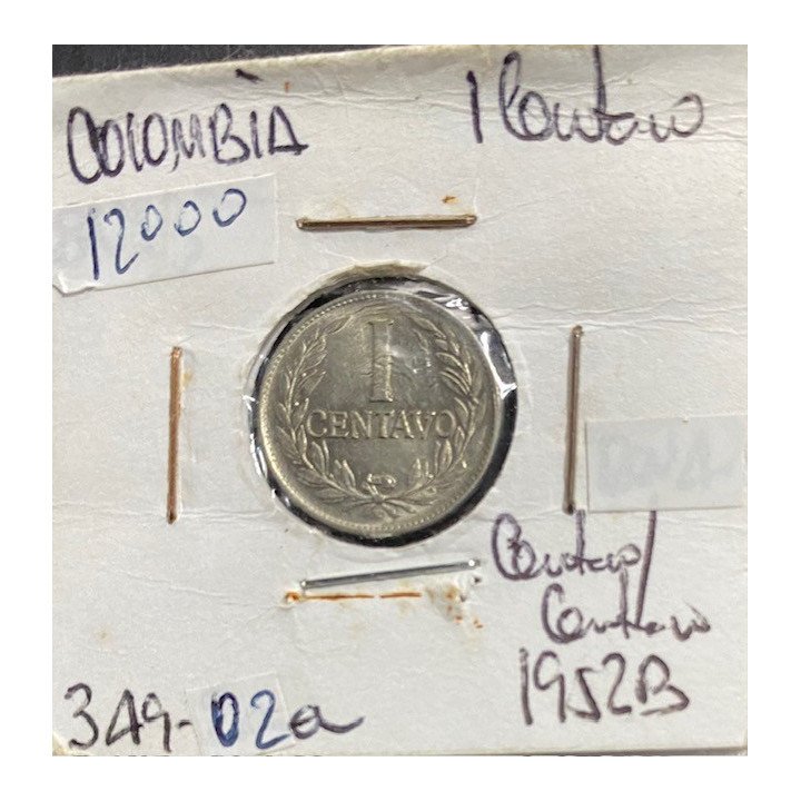 Colombia 1 Centavo 1952-1958 JER349 reverso