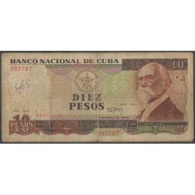 Cuba, 10 Pesos 1991 P109a