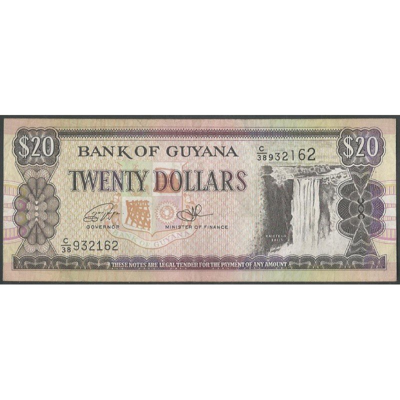 Guyana, 20 Dollars ND1996 Firma 15 P30f
