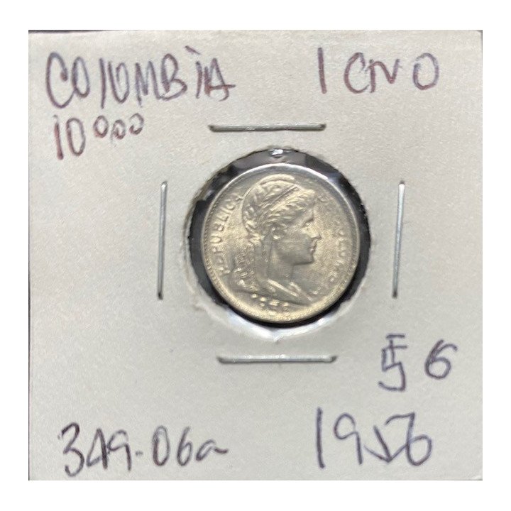 Colombia 1 Centavo 1952-1958 JER349 reverso