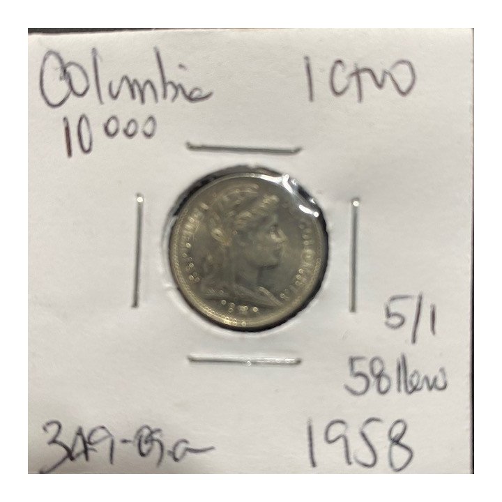 Colombia 1 Centavo 1952-1958 JER349 reverso